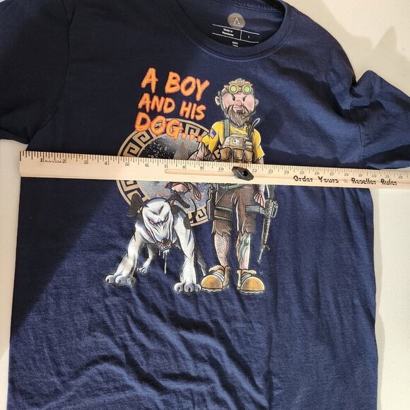 Rogue American Shirt Mens Large Navy Blue A Boy and His Dog Graphic Tee Cotton - Picture 7 of 9